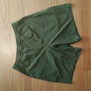 Lululemon Pace Breaker men's Olive Green Shorts